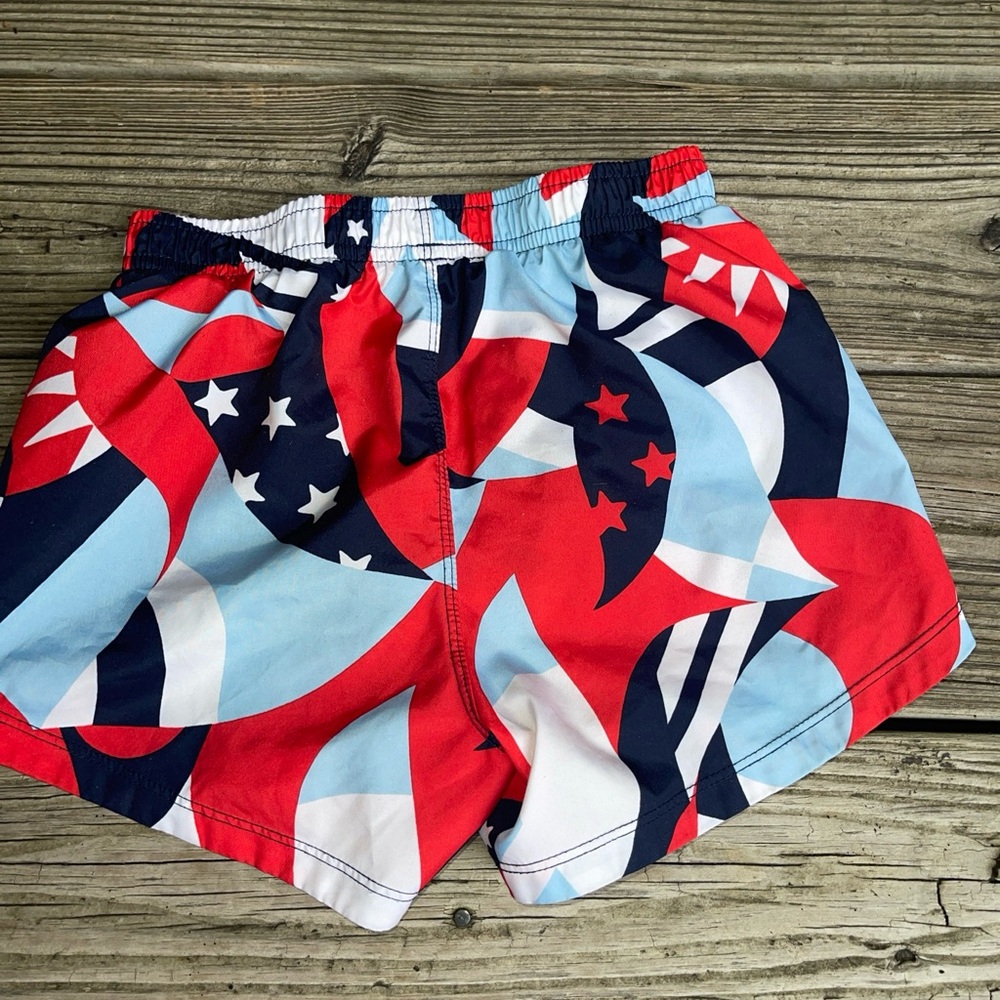 Adidas athletic shorts Patriotic Red White and Blue*Girls size 6